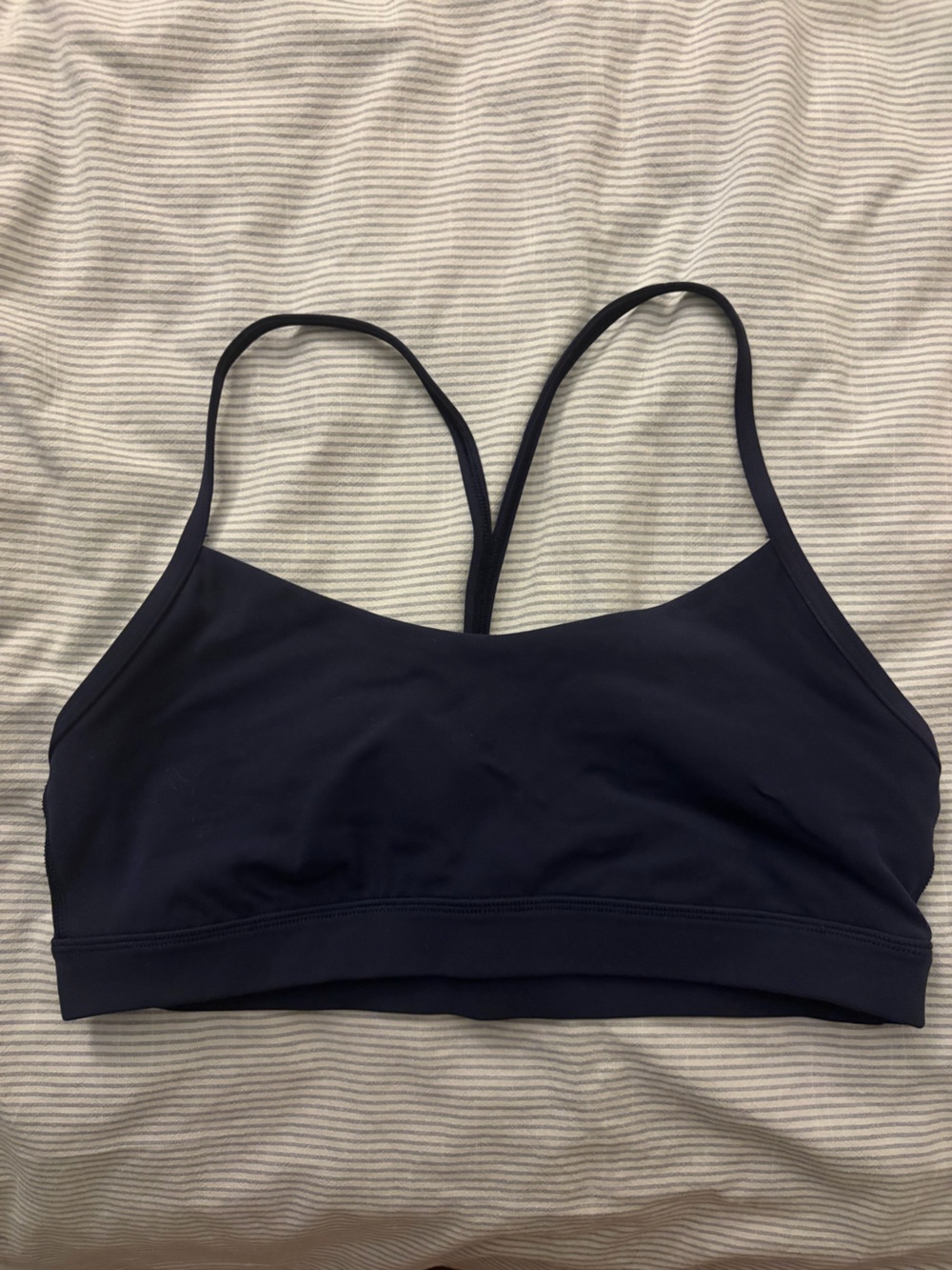 Lululemon Navy Flow Y Sports Bra